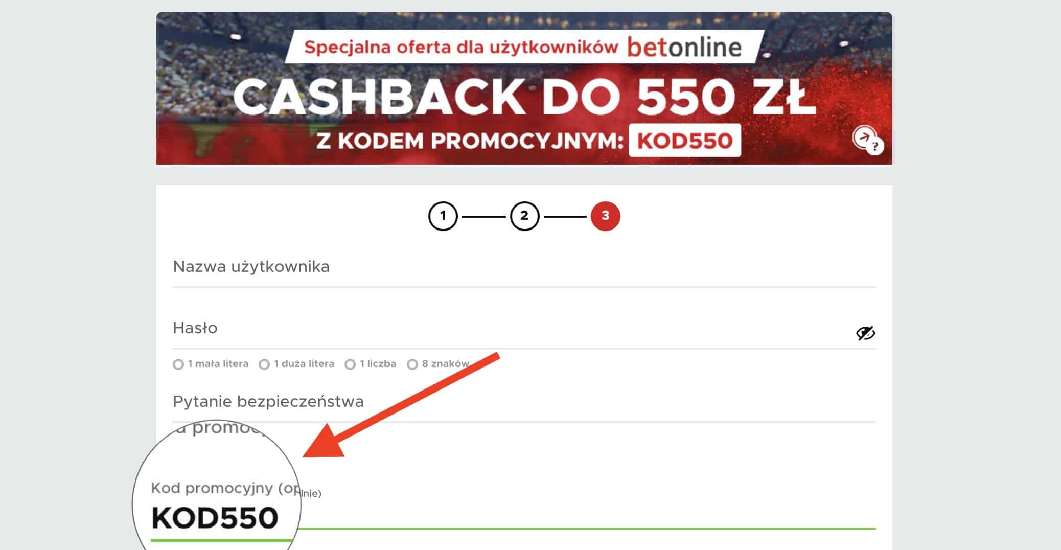 Betclic kod promocyjny KOD550. Bonus na start to cashback 550 zł!